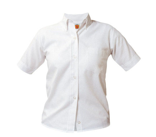 Unisex White Oxford with Sacred Heart Logo: Grades 6th, 7th, & 8th