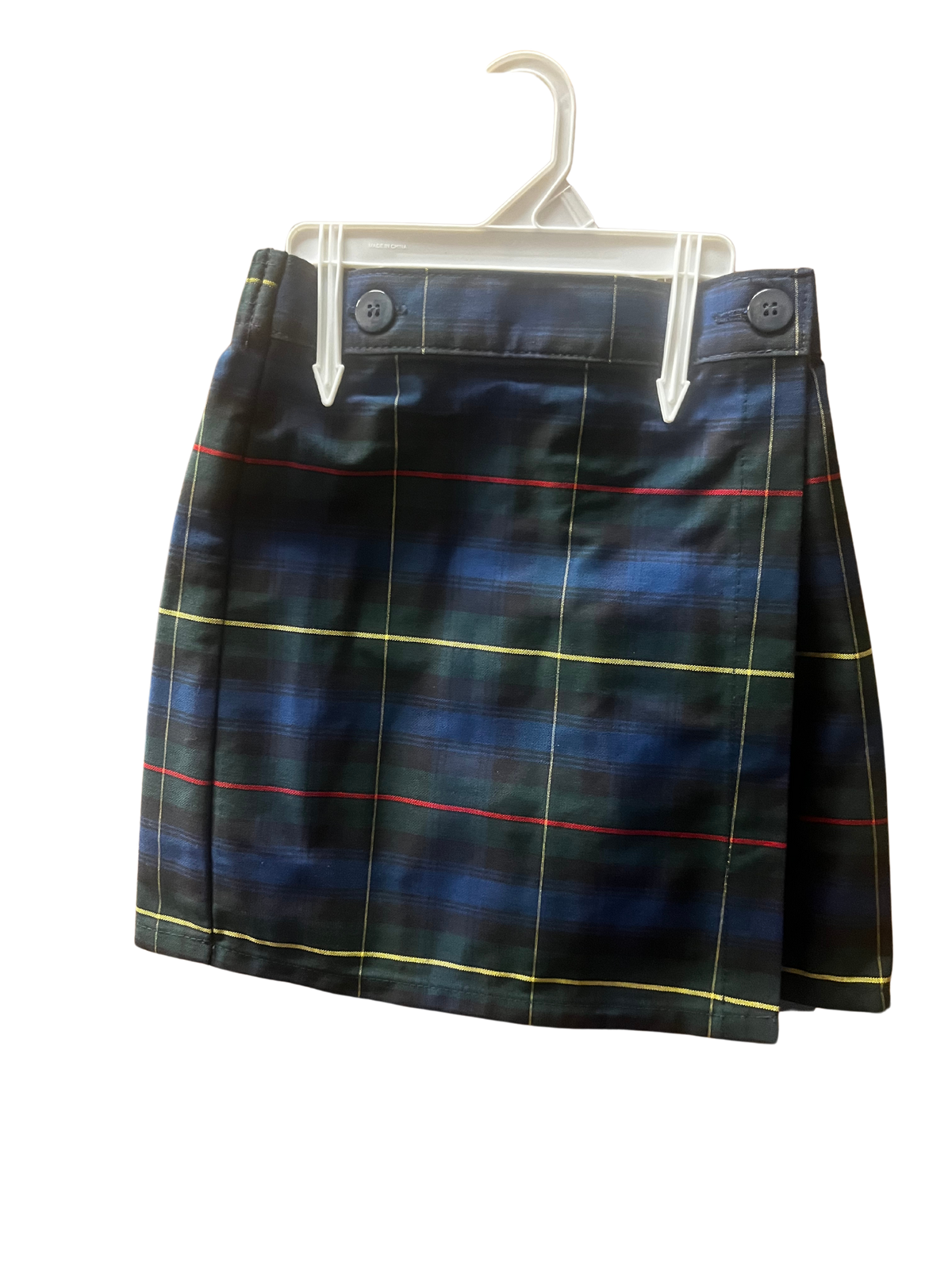 Plaid 55 Style 1905 BPRE; Plaid Wrap Skort in Front &amp; Back