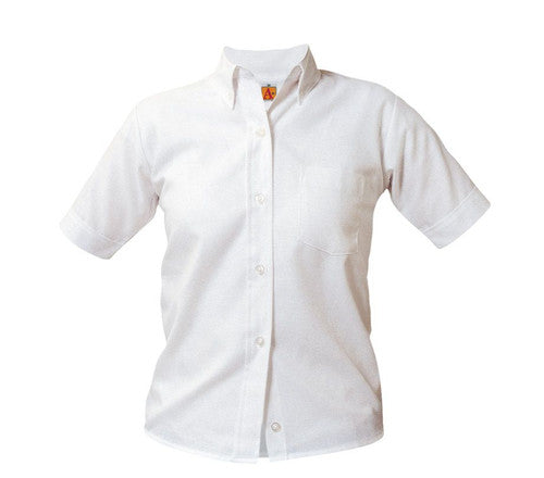 Unisex White Oxford with Sacred Heart Logo: Grades 6th, 7th, &amp; 8th