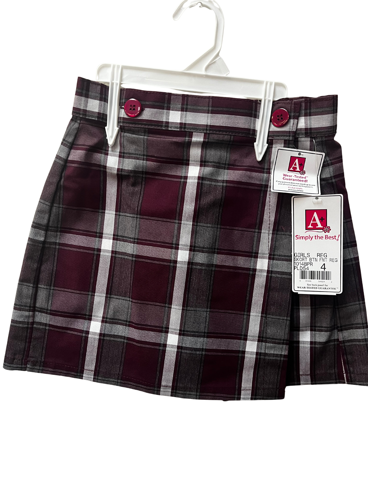 Plaid 54 Wrap Skort