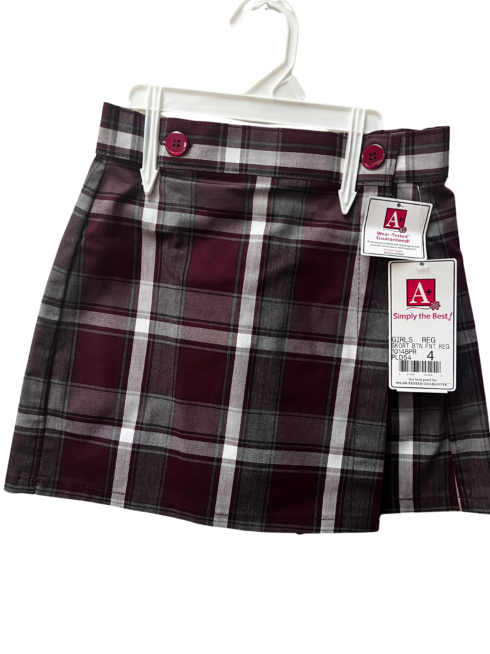 Plaid 54 Wrap Skort
