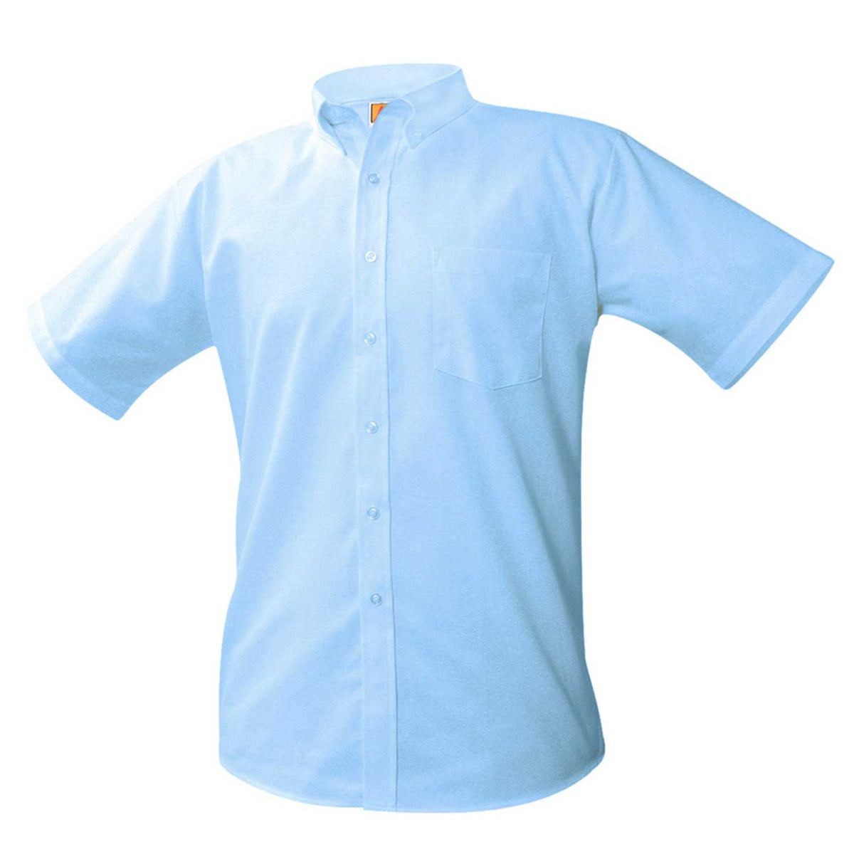 ACS BOY&#39;S Blue Short Sleeve Oxford w/NEW LOGO (7th &amp; 8th only)