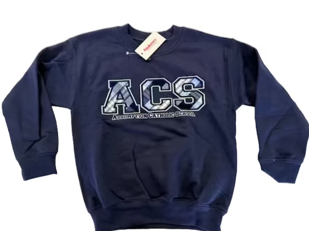NEW ACS Plaid Letter GIRLS Sweatshirt-all grades