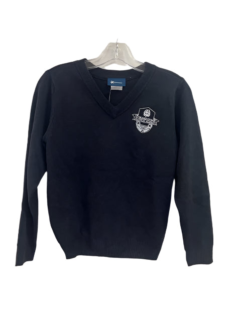 NEW CCA Navy Unisex V-NECK Sweater w/Logo (everyday option)