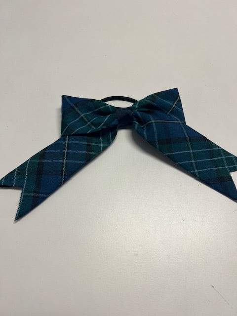 NEW CCA Plaid Bow with Tails on Elastic