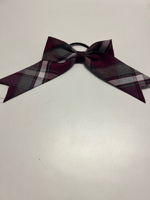 NEW Christ's Church Academy Plaid Bow with Tails on Elastic