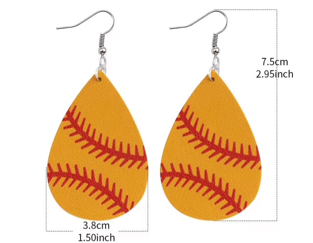 Softball Themed Earrings