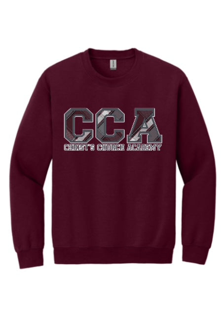 NEW Christ's Church Academy GIRL's PLAID LETTER Letter Sweatshirt (everyday option)