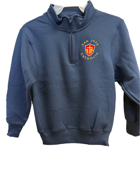 NEW San Jose 1/4 ZIP Navy Unisex Sweatshirt w/NEW Logo-all grades