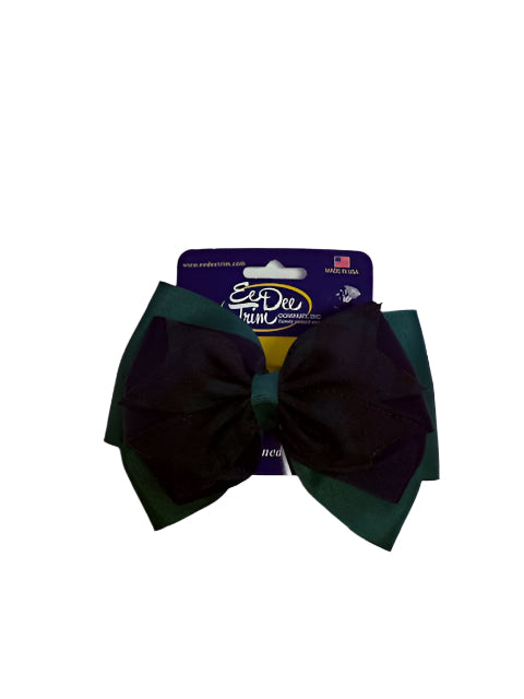 San Jose Catholic Plaid & Navy Hair Bow