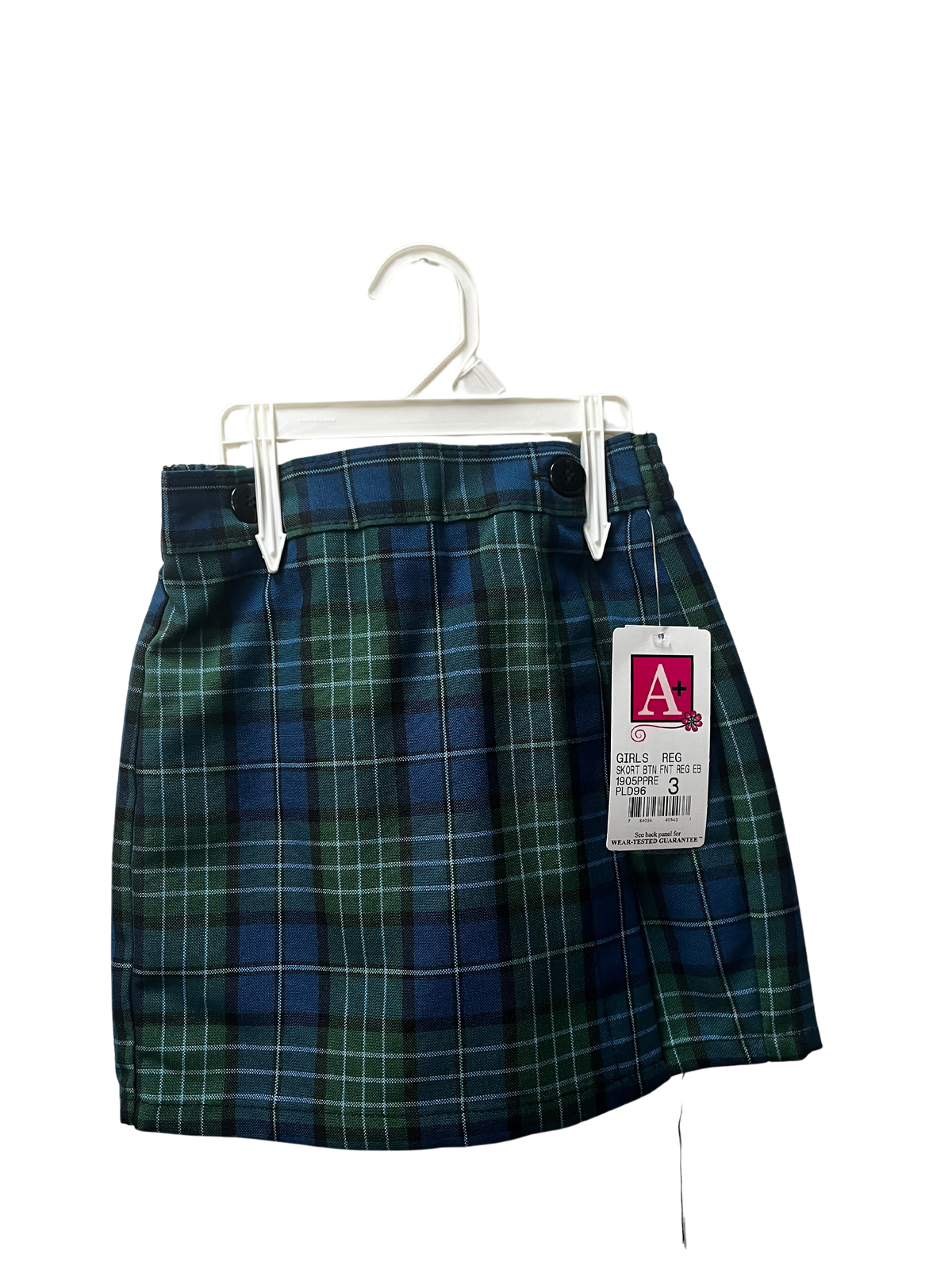 Plaid 96 Style 1905PPRE Wrap Front &amp; Back Skort