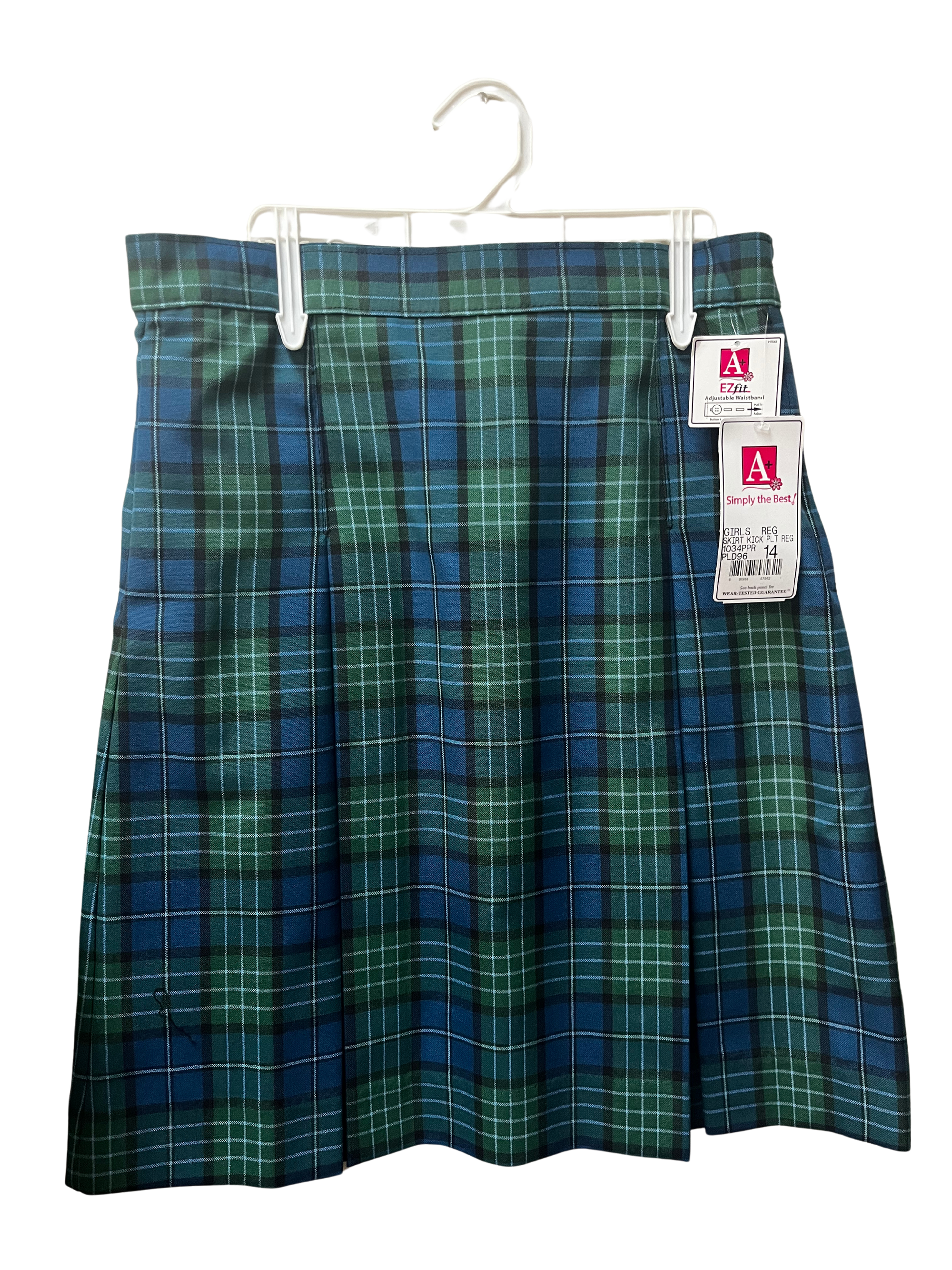 Plaid 96 1034PPR Kick Pleat Skirt