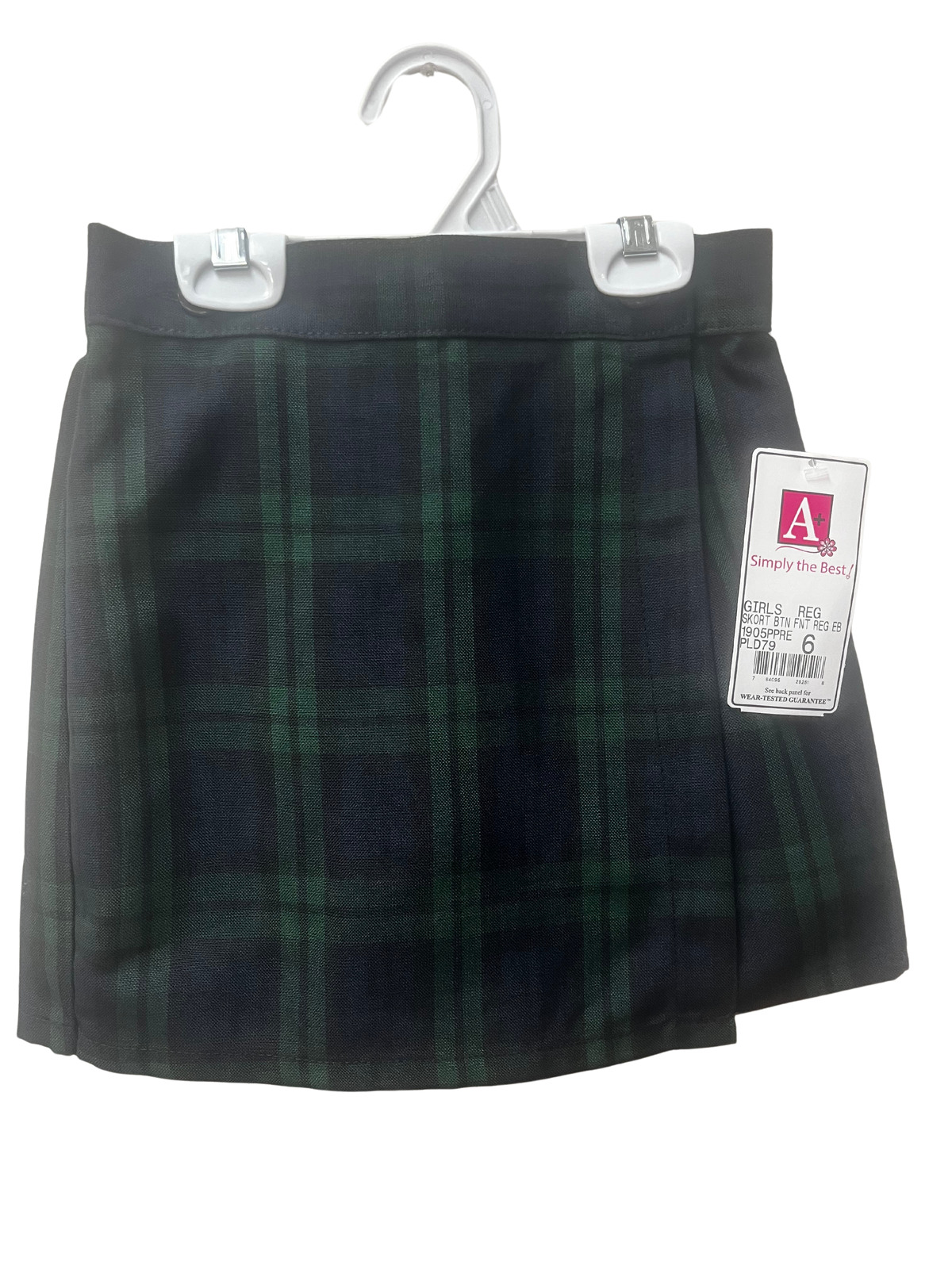 Plaid 79 Wrap Skort Front &amp; Back Style 1905 PPRE
