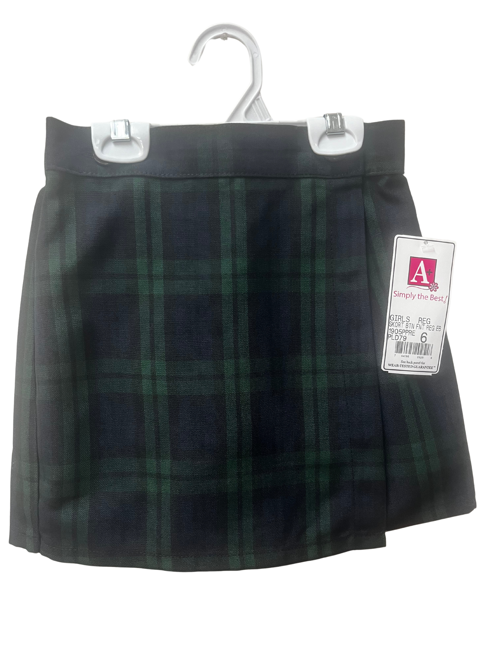 Plaid 79 Wrap Skort Front & Back Style 1905 PPRE