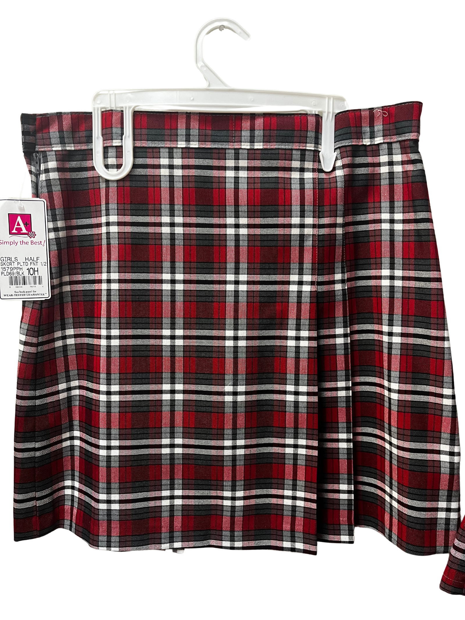 Plaid 69/BLK Pleated Skirt Style 1579
