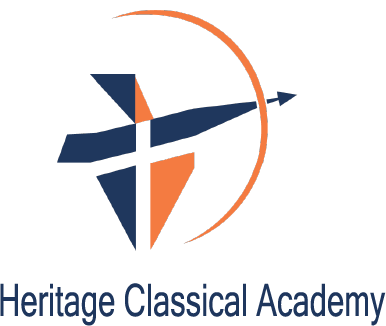 Heritage Classical Academy: Navy Sweatshirt with logo