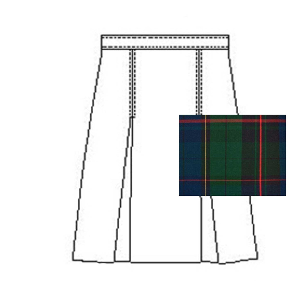 Epiphany Plaid Kick Pleat Skirt (6th-8th)