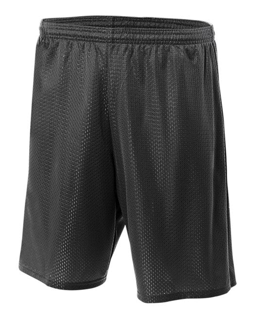 Black Lined Tricot Mesh Gym Shorts- 6th, 7th & 8th GRADE ONLY