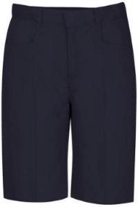 Navy Boys Twill Flat Front Shorts (K-4th Grades Only)