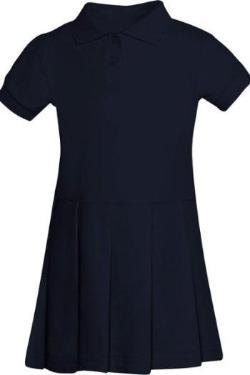 NEW LOGO: San Jose Catholic Girl&#39;s Navy DRESS w/logo (PreK-2nd Grade only)