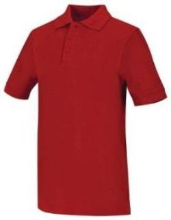 Sacred Heart Unisex Red Short Sleeve Pique Polo w/ SH logo. GRADES K-8