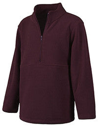 Unisex Half-Zip Polar Fleece in Hunter Green w/Logo
