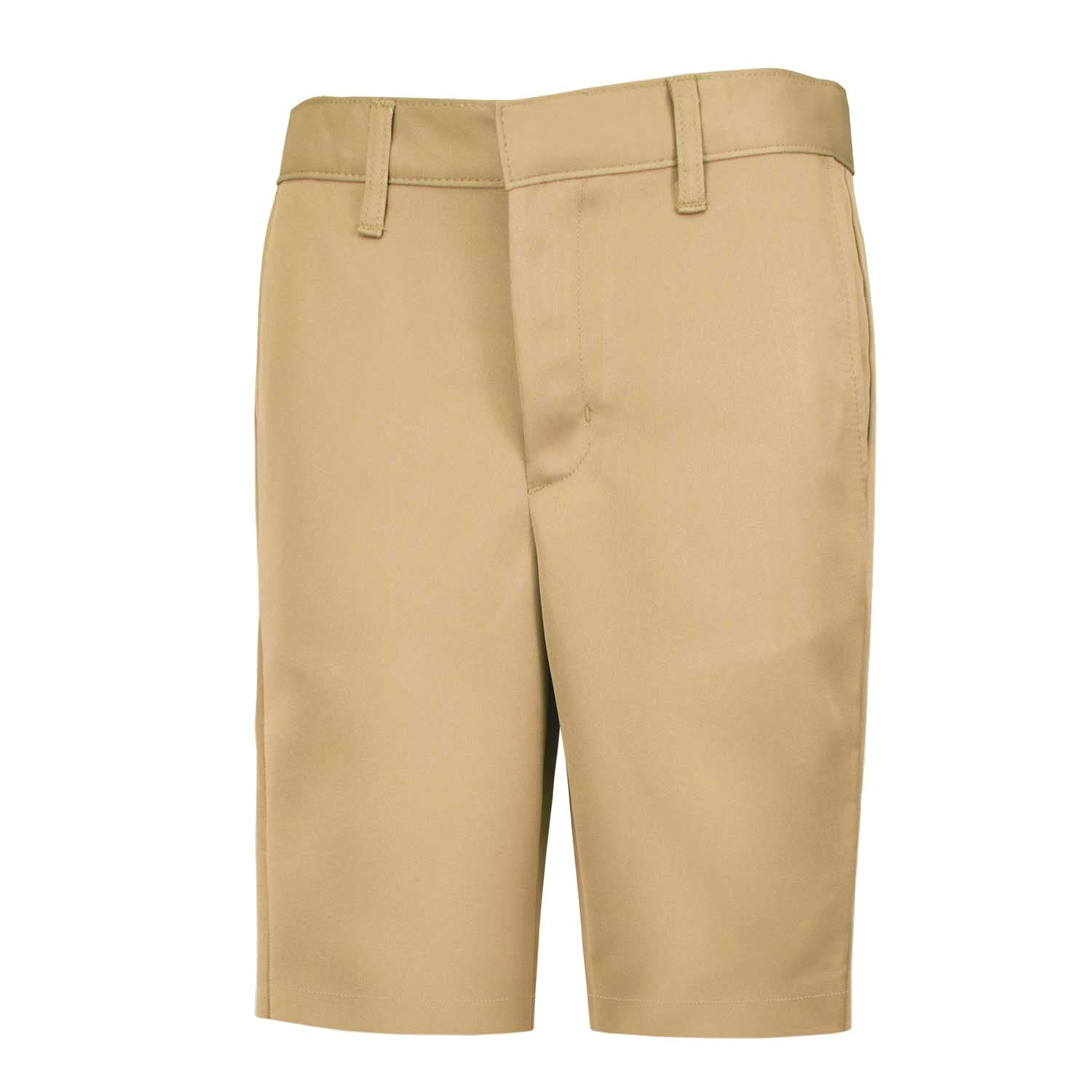 Boys Performance Khaki Flat Front Shorts