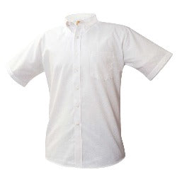 JXC Boys White Short Sleeve Oxford with Logo: FORMAL DAY (PreK-6th ONLY)