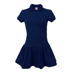 navy blue uniform polo dress The Children's Place Girls Uniform Long Sleeve Pique Knit Polo Dress Blue XS (4)