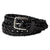1" Black Leather Braided Belt