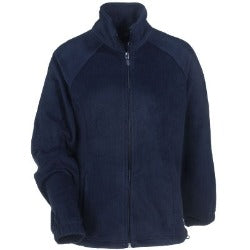 FINAL CLEARANCE CCA Unisex Navy Fleece Jacket w/Logo- ALL GRADES